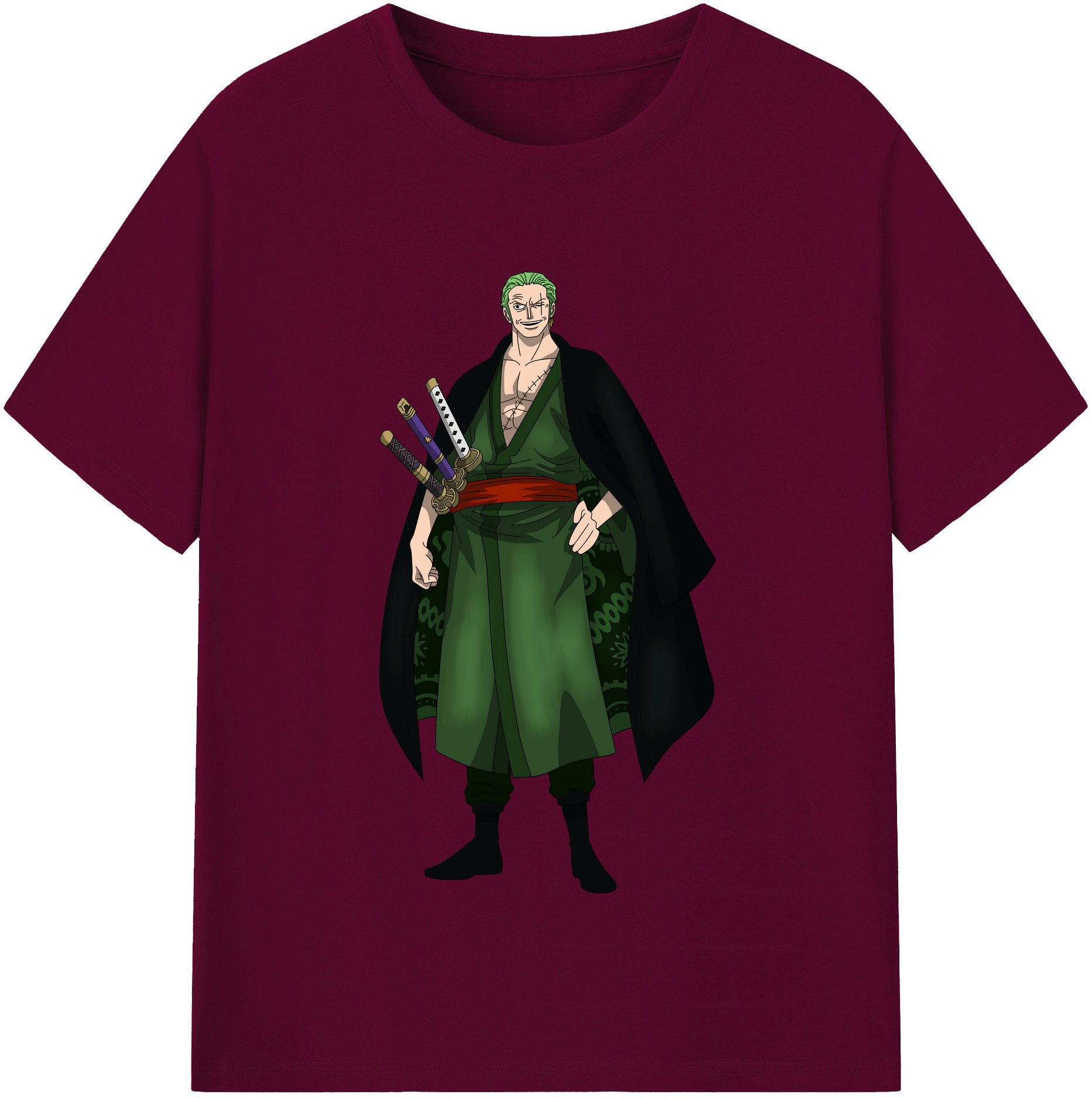 ワンピース ロロノア・ゾロ ONE PIECE Roronoa Zoro レディースカジュアルプリントTシャツ（綿100％）